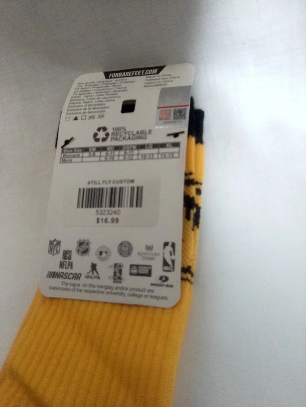 University of Missouri Mizzou socks Large NWT